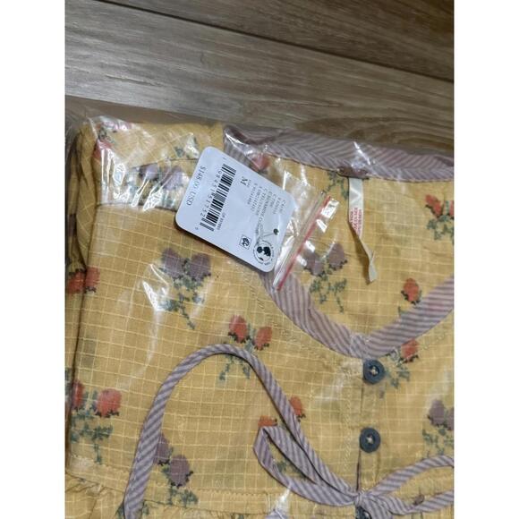 NWT! Free people Sundown Mini Tunic Dress in Sunshine Combo Size Medium - Picture 3 of 4